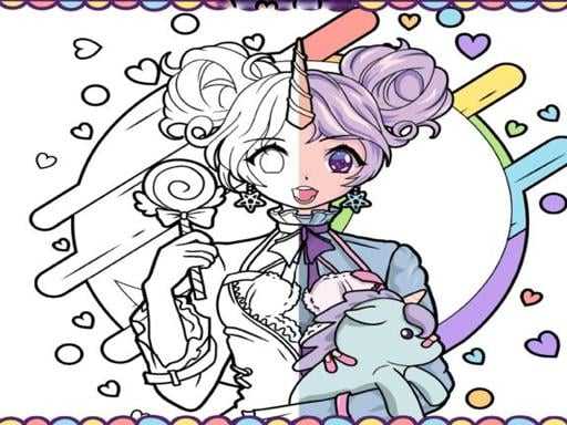 Anime Girls Coloring Book Pop Manga Coloring