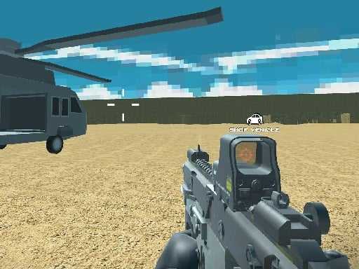 Blocky Combat Swat Vehicle Desert