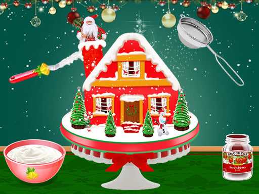 Xmas Gingerbread House Cake