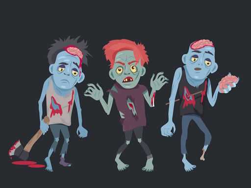 Zombies And Skeletons Coloring